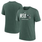 Michigan State Nike Triblend Football Slogan Tee